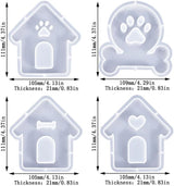 Molde de Silicona para Aromatizantes de Gato/Perro, 4 Pcs