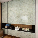 Papel pintado en vinilo tipo mármol verde (15.75 x 472)