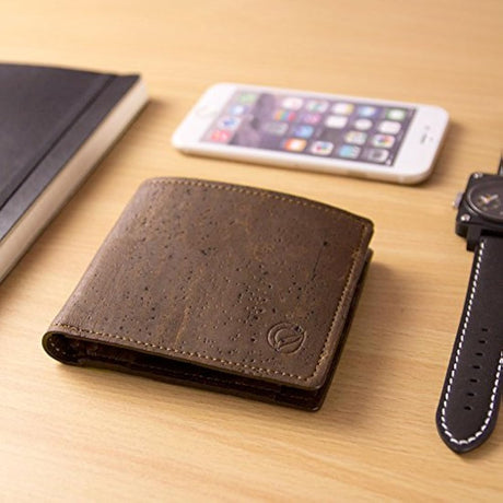Corkor Cork Cartera para Hombre Vegano Bolsillo para Monedas