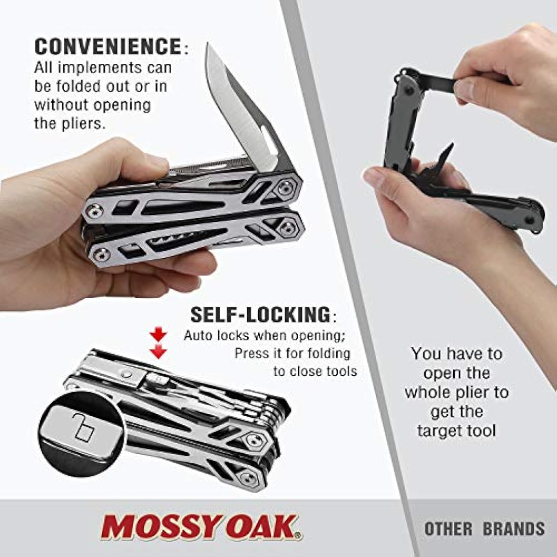 Mossy Roble Multiherramienta, 21 en 1 cuchillo de bolsillo
