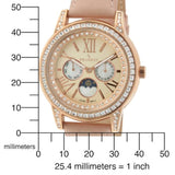 Reloj de vestir con bisel de cristal para mujer
