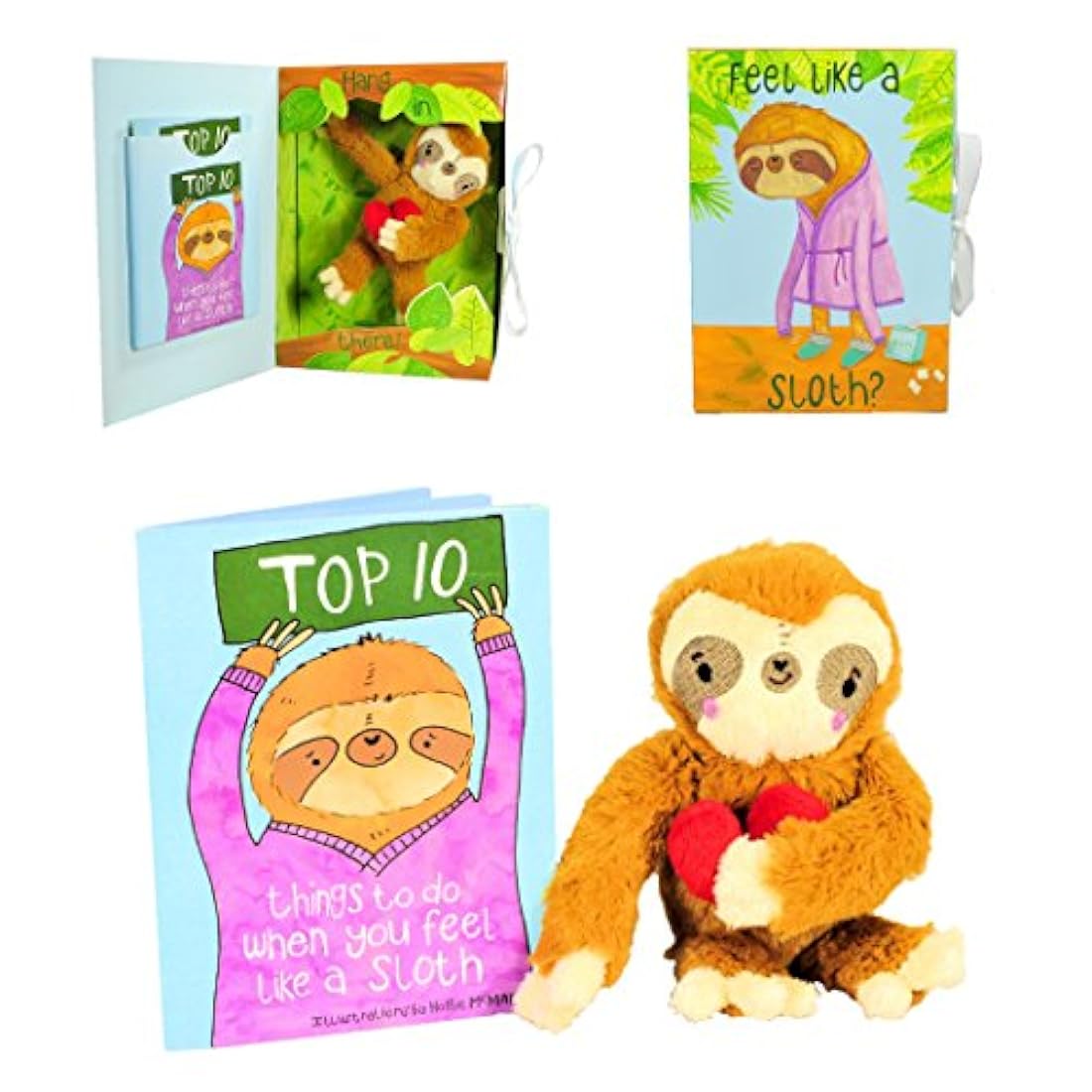 Peluche perezoso + libro
