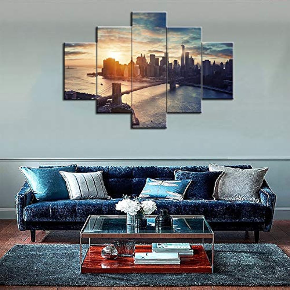 United States Cityscape - Pintura sobre lienzo (5 piezas)