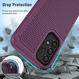 Funda para Samsung Galaxy A53 5G (Galaxy A53 5G UW): funda protectora de doble capa resistente a prueba de golpes, resistente con parte trasera texturizada antideslizante, protección militar, 6.5 pulgadas (color morado burdeo)