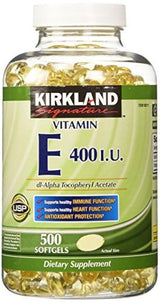 Vitamina E 400 UI, 500 cápsulas,(paquete de 2)