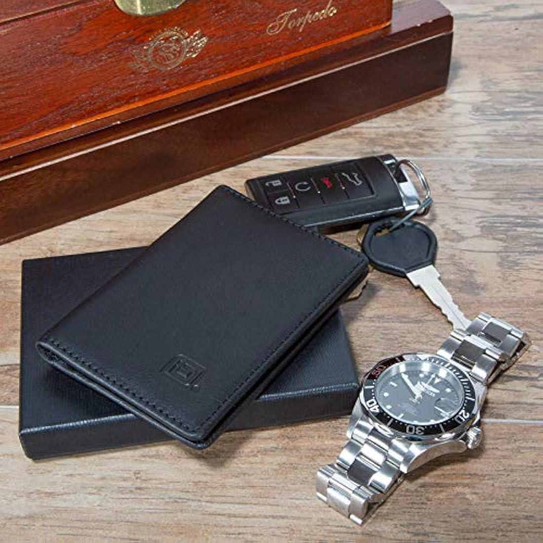 Minimalista Bolsillo Frontal Cartera para Hombre