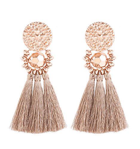 Pendientes colgantes con botón de Cassandra (oro rosa)