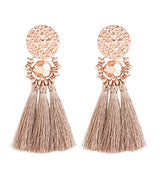 Pendientes colgantes con botón de Cassandra (oro rosa)