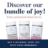 Best Nest Wellness - Mama Bird Postnatal -Vitamina posnatal, una vez al día, hecha con alimentos enteros, mezcla orgánica, L-metilfolato (ácido fólico) y metilcobalamina (B12), fácil de tragar, 100 % vitamina natural (30 unidades), 1