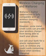 Wallaroo - Tarjetero de cuero adhesivo para iPhone y smartphones Android, rosa, dorado, cuero (Rose Gold Leather)