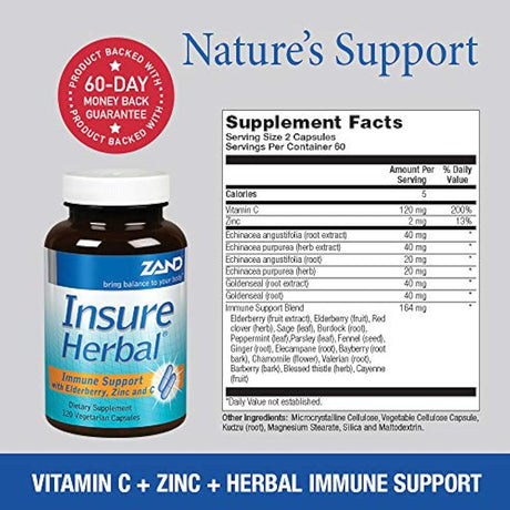 Zand Insure Herbal Apoyo inmune 120 Veg tapas