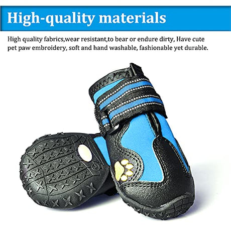 CovertSafe&amp; - Botas para perros antideslizantes, botines impermeables para exteriores, zapatos para perros medianos y grandes 4 unidades