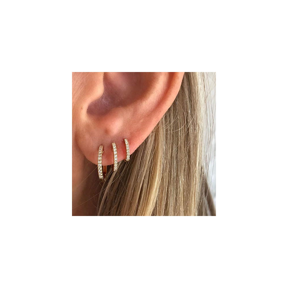 Aretes pequeños de aro para mujeres