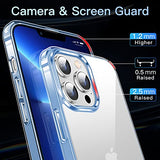 CASEKOO Crystal Clear Designed for iPhone 13 Pro case, [Not Yellowing] [Military Drop Protection] Shockproof Protective Phone Case Slim Thin Cover 6.1 inch 2021, Clear Blue