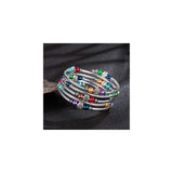 Pulseras y tobilleras tipo brazalete de cuentas de rosas
