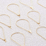 pendientes de aro chapados en oro de 18 quilates