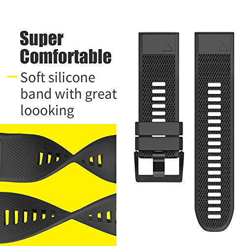 Correa de reloj de silicona suave para reloj color Negro