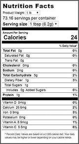 Suplemento Natural Foods Polvo orgánico de frutas Noni  1 lb