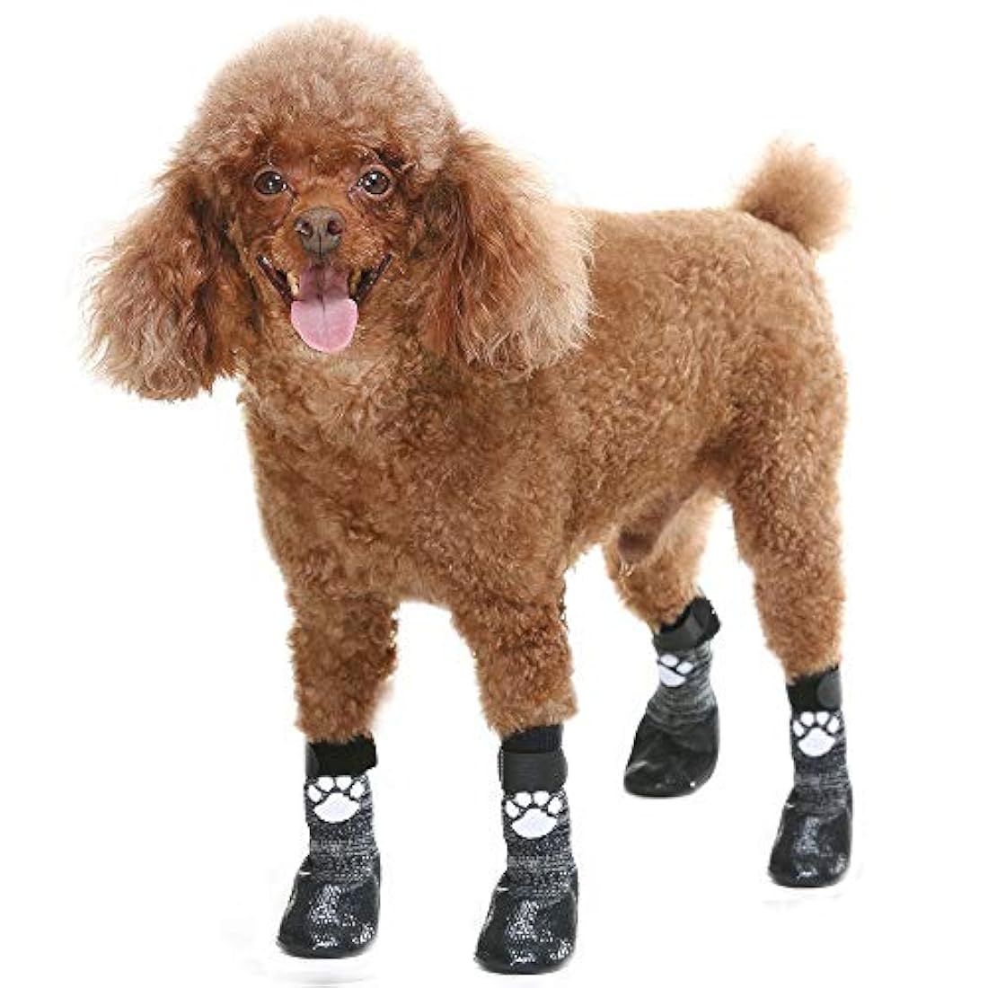 Calcetines para perros antideslizantes con correas
