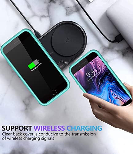 Diverbox Funda para iPhone 8 Plus, iPhone 7 Plus [a prueba de golpes] [a prueba de gotas] [a prueba de polvo], funda protectora resistente para Apple iPhone 8 Plus y 7 Plus (verde azulado)