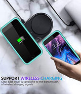 Diverbox Funda para iPhone 8 Plus, iPhone 7 Plus [a prueba de golpes] [a prueba de gotas] [a prueba de polvo], funda protectora resistente para Apple iPhone 8 Plus y 7 Plus (verde azulado)