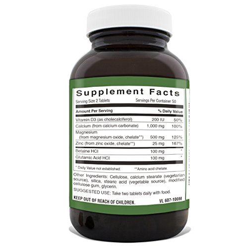 complejo mineral esencial de zinc y magnesio de calcio