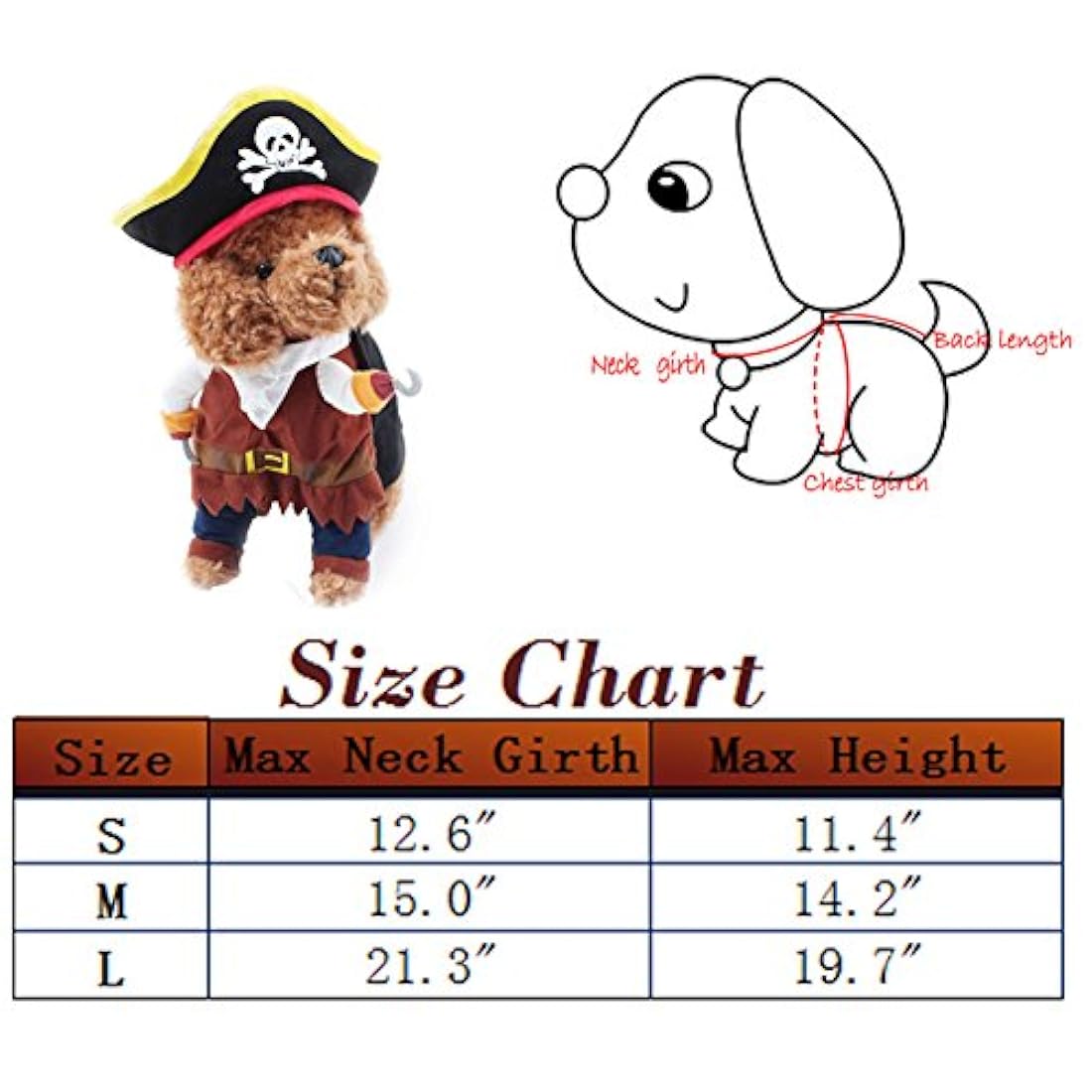 Disfraces de Nacoco. Disfraz para mascotas y perros de Piratas del Caribe, disfraz para gatos