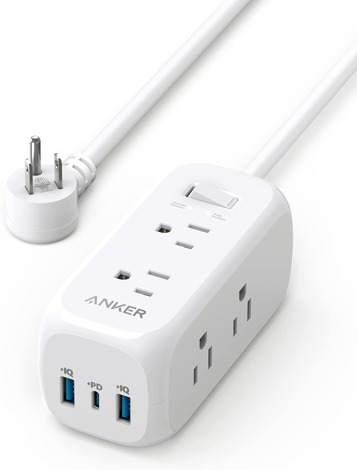 Anker Protector de sobretensiones USB C (300J), tira de alimentación
