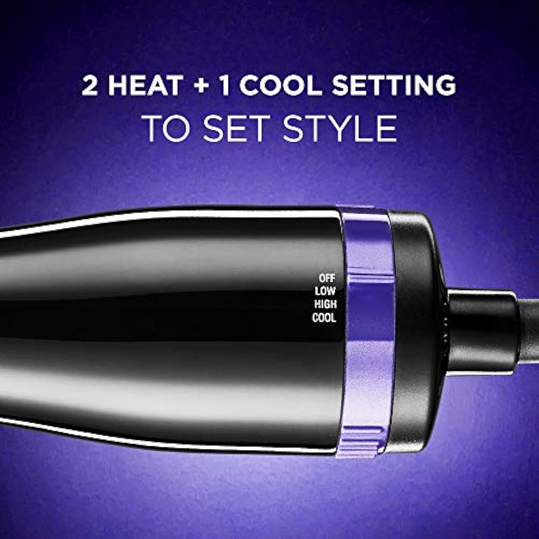 Peine redondo rotador para el cabello con aire caliente.