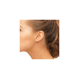 Aretes de perlas de oro blanco de 14 quilates para mujer