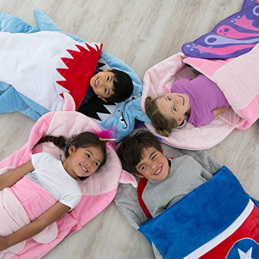 Bolsa de dormir para niños con diseño de cohete