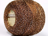 café cobre plateado trenzado metálico hilo camelia