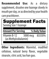 Designs for Health Vitamina B12 pastillas de Lozenge, 60 uni