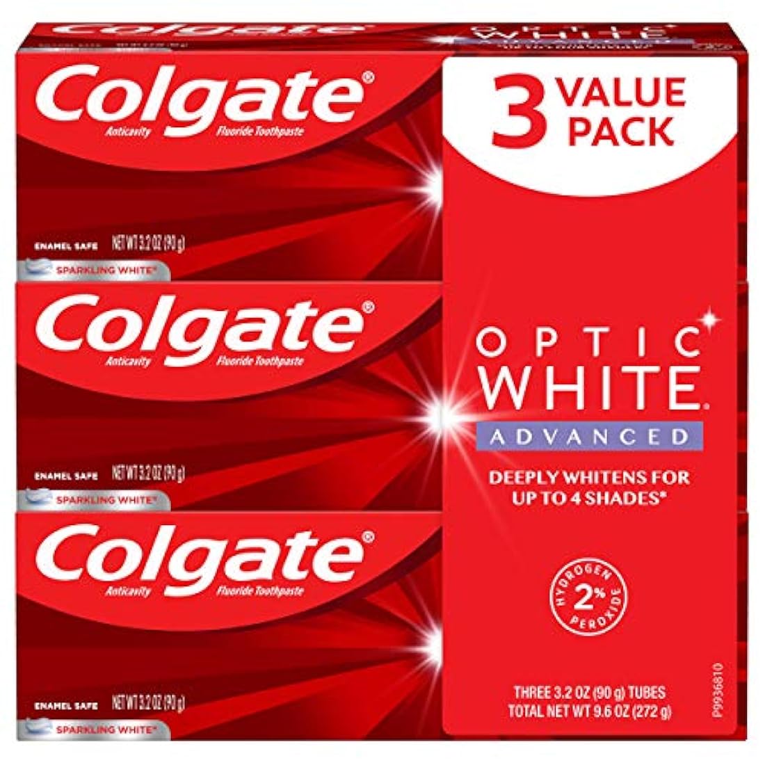 pasta dental blanqueadora, 2% peróxido de hidrógeno blanco