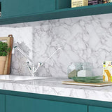 Vinilo brillante para pared  aspecto de granito blanco