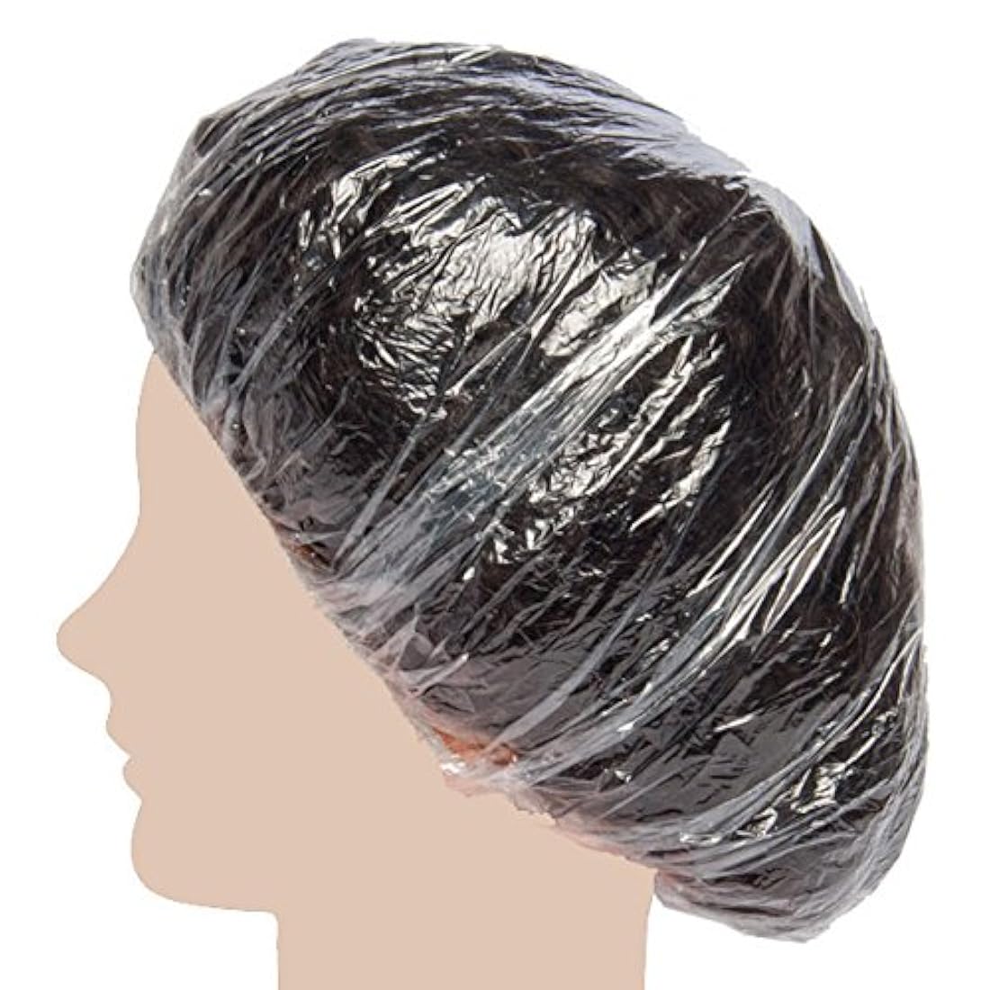 Gorro procesador Diane D722 para permanentes, condicionadores y tintes y transparente (paquete de 100), Transparente