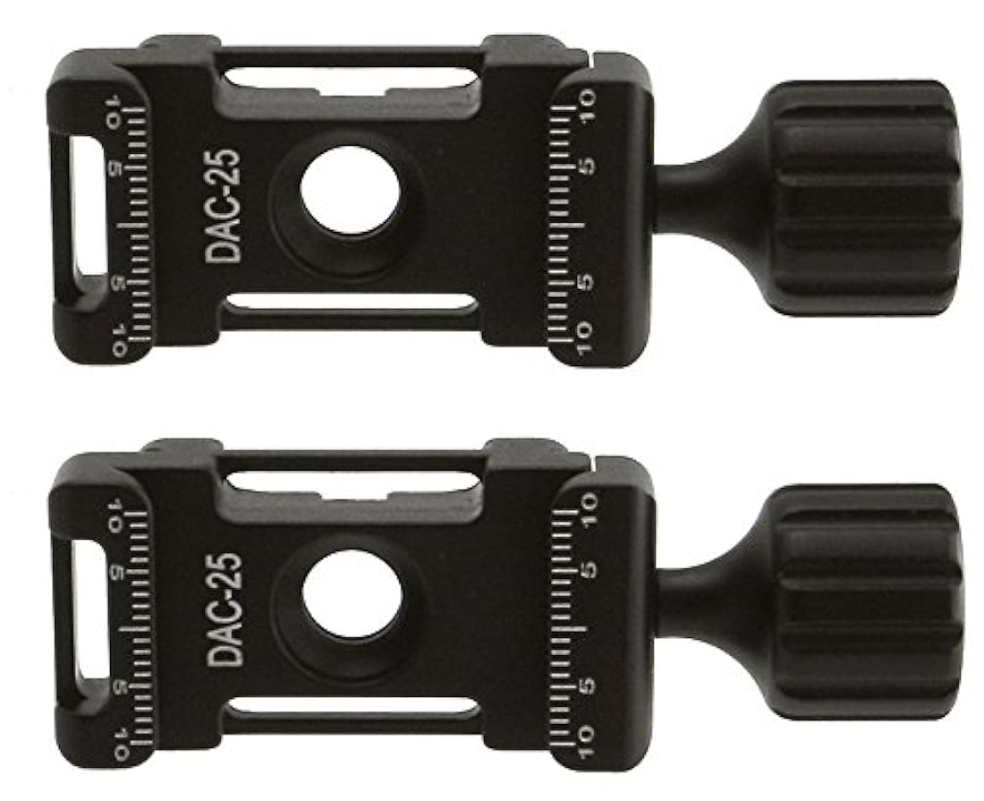 Paquete de 2 Mini abrazadera dac-25 Desmond 25 mm. Arca-Swiss correa de w, 3 COMPATIBLE Jefes Boss