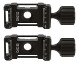 Paquete de 2 Mini abrazadera dac-25 Desmond 25 mm. Arca-Swiss correa de w, 3 COMPATIBLE Jefes Boss