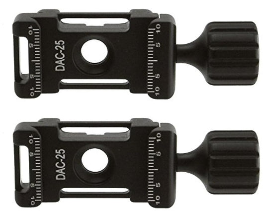 Paquete de 2 Mini abrazadera dac-25 Desmond 25 mm. Arca-Swiss correa de w, 3 COMPATIBLE Jefes Boss