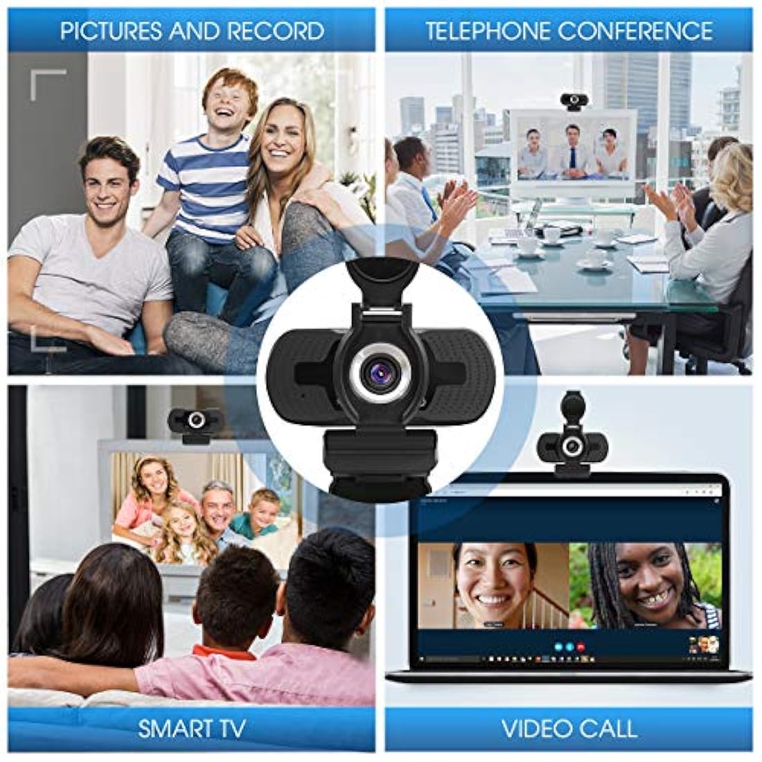 Full HD Webcam, cubierta para cámara web,PC portátil