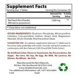 Mejor Naturals Rojo Levadura Arroz Nivel de 1200 mg Tablet