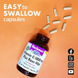 Bluebonnet Nutrition Vitamina C-500 mg Plus cápsulas vegetales de caderas de rosa, para la salud inmune, para protección antioxidante, libre de soja, sin gluten, sin OMG, Kosher, sin lácteos, vegano, 90 unidades