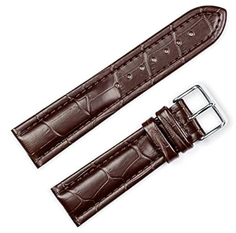 Correa de reloj de piel de cocodrilo mate, varios colores