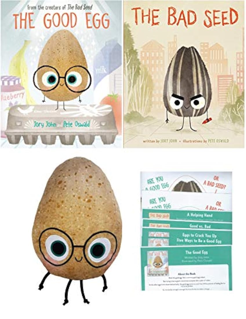 Peluche reversible de huevo con libro