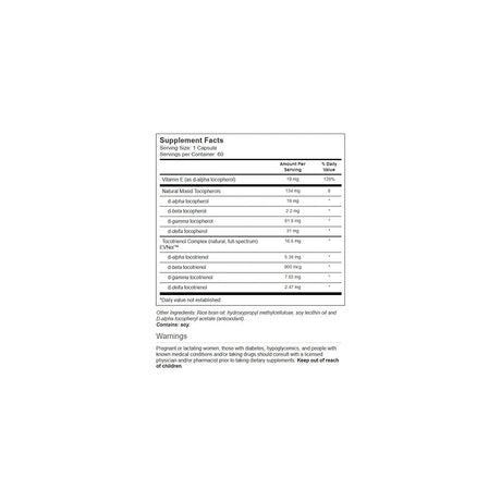 Suplementos Vitacost  Vitamina E & Tocotrienol Complejo