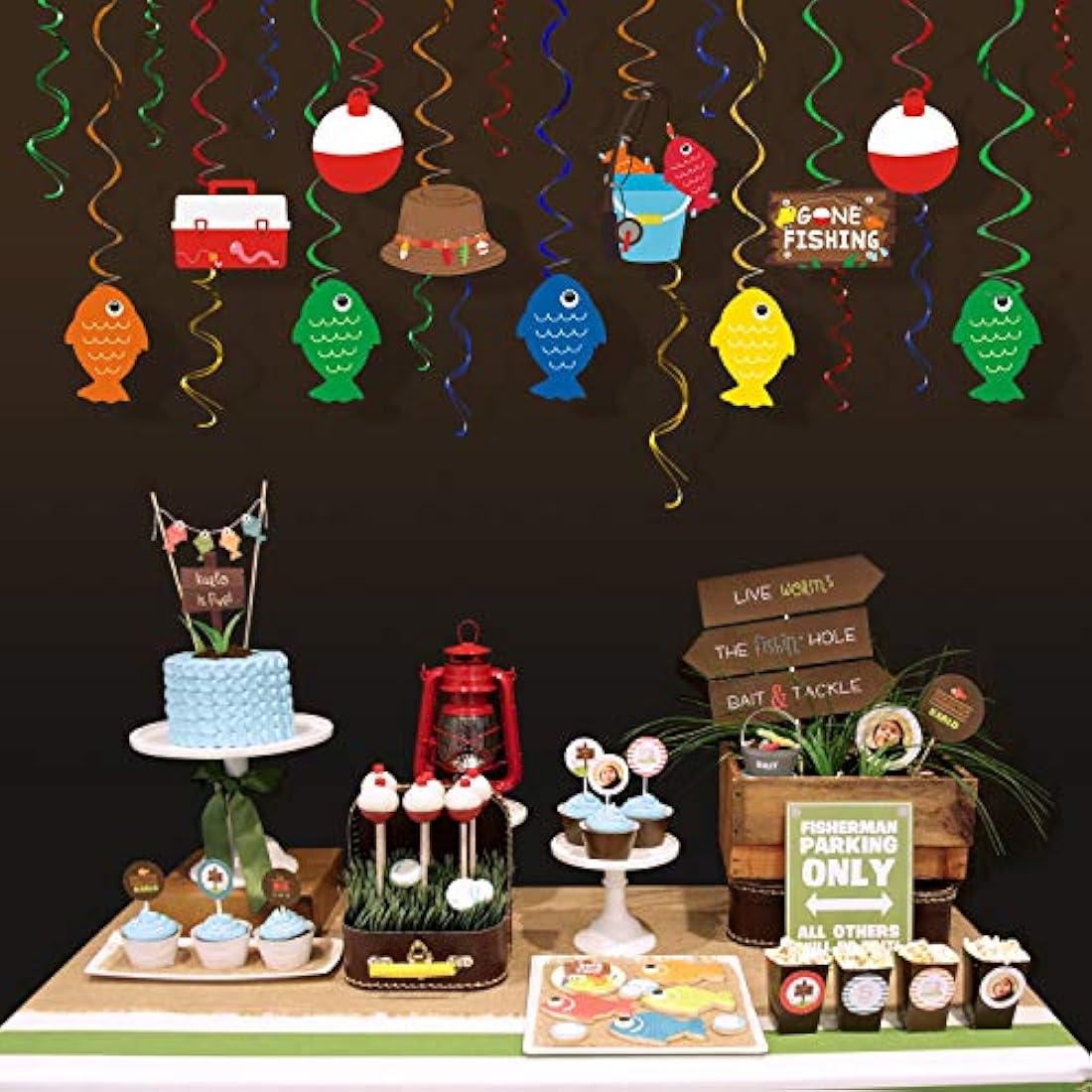 colgante remolino decoraciones kit pequeño pescador