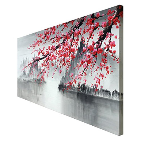 Cuadro lienzo con diseño de ciruela Flor para decoración