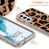 ESDOT Funda para Samsung Galaxy S22 Plus, grado militar, prueba de caída de 21 pies, resistente con diseños de moda para mujeres y niñas, funda protectora para Galaxy S22+ Plus 6.6 pulgadas, estampado guepardo hermoso