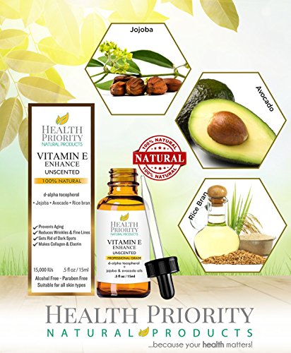 Aceite de vitamina E 100% natural la piel