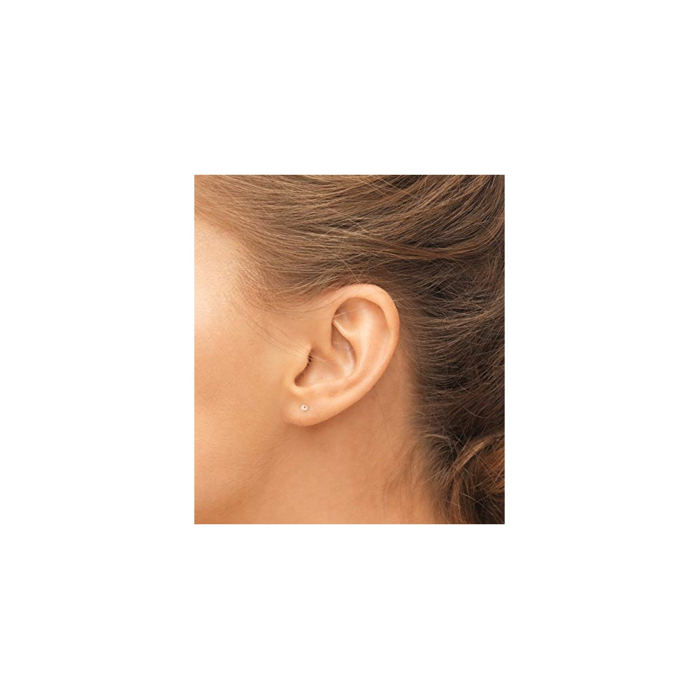 Aretes tipo dormilona de plata esterlina chapados en oro